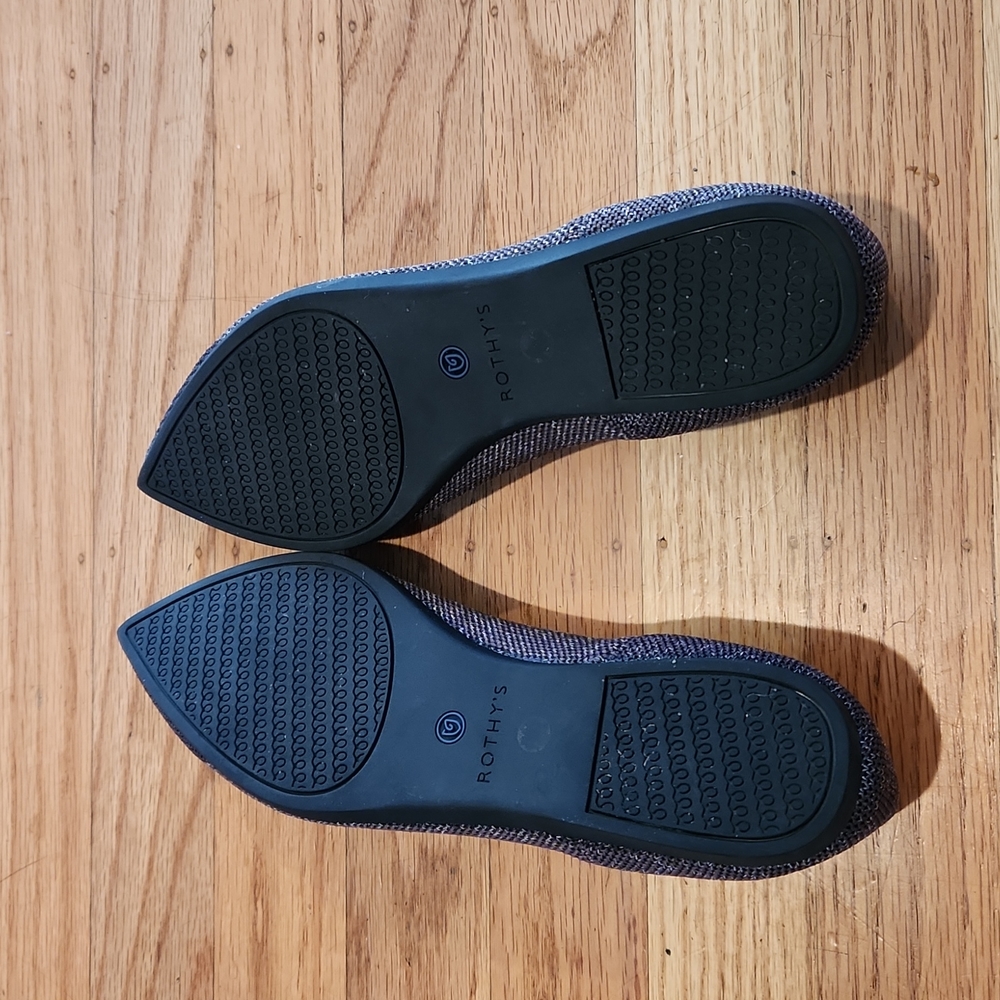 Rothy's The Point Twilight Metallic Captoe Silver… - image 6